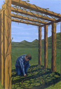 Signatura, 2003.  130 x 89 cm.  Óleo sobre lienzo.        