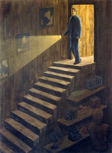 Descenso de J.V. Marjov, 2003.  71 x 52 cm.  Óleo sobre lienzo.  