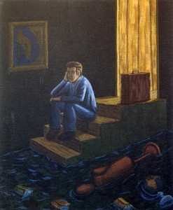 Olvido, 2003.  46 x 38 cm.  Óleo sobre lienzo.  