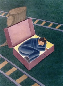 Sin equipaje, 1994. Óleo sobre tela, 73 x 54 cm.     