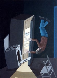 Los tiempos mejores, 1995. Acrílico sobre tela, 71 x 52 cm.      