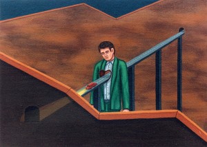 Cierto vacío, 1998. Acrílico sobre tela, 24 x 33 cm.    