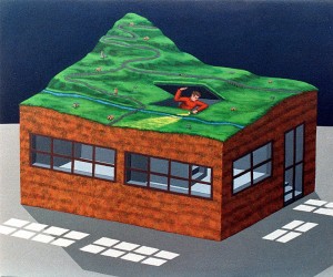 El genio del lugar, 1998. Acrílico sobre tela, 54 x 65 cm.    