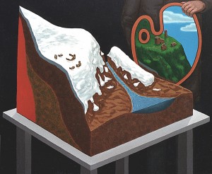 Paisaje interior (bastante simpático), 1998. Acrílico sobre tela, 54 x 65 cm.  