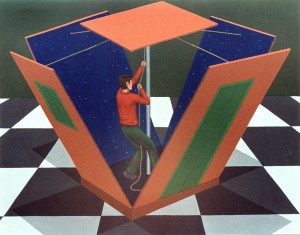 Un punto de apoyo, 1998. Acrílico sobre tela, 73 x 92 cm.    
