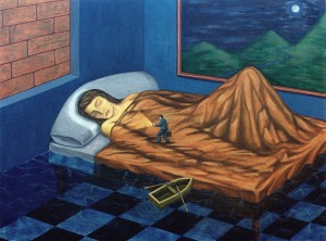 Si fuera la noche, 1999. Óleo sobre lienzo, 97 x 130 cm.