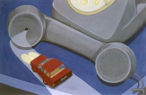 Sin té, 1993. Óleo sobre lienzo, 60 x 93 cm.             